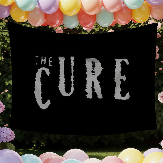 Warner Bros. The Cure Flagge Wandkunst Dekoration B: 60,0 cm, H: 40,0 cm - Bild 1