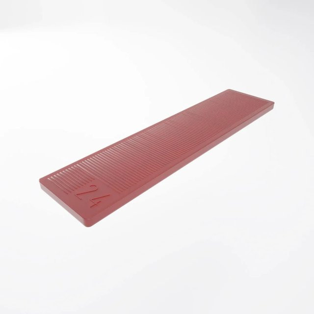Bauheld Verglasungsklötze aus Kunststoff in Rot, B/H/T: 100 x 20 x 3 mm, 500 Stück - Bild 1