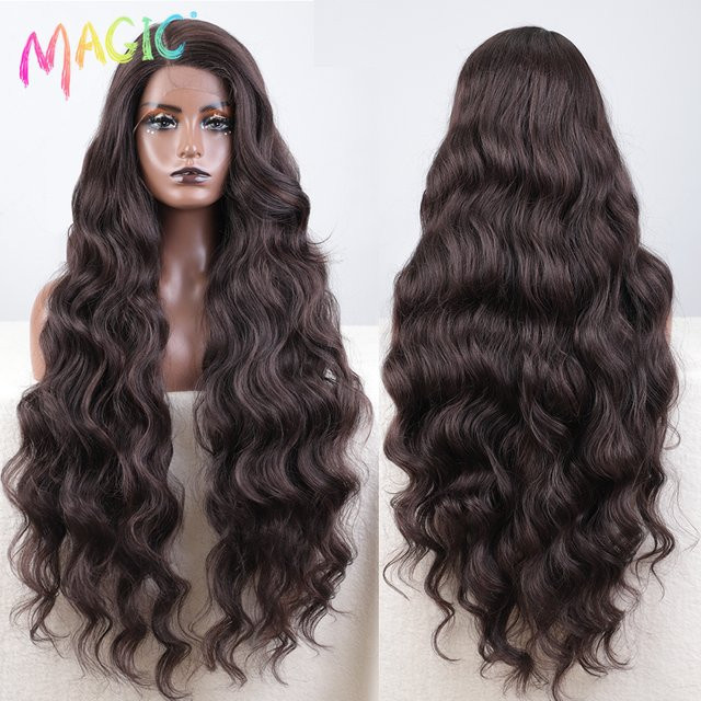 Magic Lace-Front-Perücke, lang, gewellt, Ombre-Blond, Damen - Bild 1