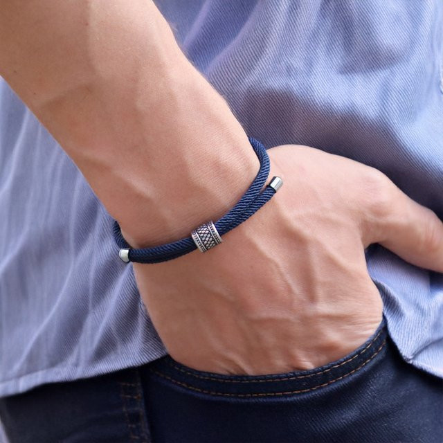 Noter Armband, Nylonseil, Edelstahl, Herren - Bild 1