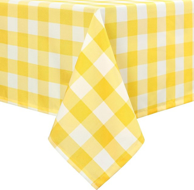 JMG Household Supplies Tischdecke Buffalo Plaid in Gelb, rechteckig, wasserabweisend und waschbar, B/T: 140 x 140 cm - Bild 1