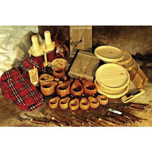 WOLFF Finnhaus Grillkota Zubehör-Set Lapplandpaket in Braun aus Holz - Bild 2