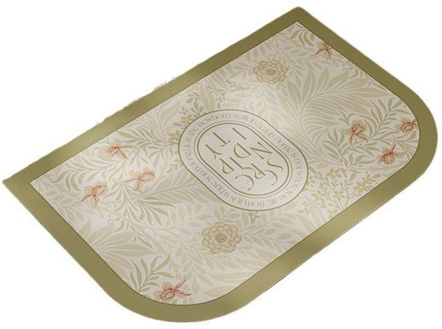Rutschfeste und schnelltrocknende Kieselgur-Fußmatte für Badezimmer und Küche, beige, B/T: 60 x 40 cm - Bild 1