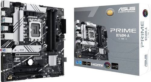 Asus Mainboard B760 Micro-ATX mit Intel LGA 1700 Sockel und DDR5 Unterstützung in Schwarz - Bild 1