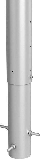 Biohort Steher für Sichtschutz zum Einbetonieren aus Stahlblech, Farbe: Silber-Metallic - Bild 1