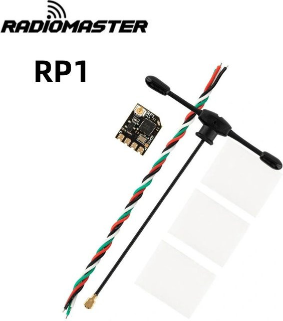 RadioMaster RP1 RP2 V2 ExpressLRS 2,4 GHz Nano-Empfänger mit TCXO in Schwarz für Whoops-Drohnen und Starrflügel - Bild 1