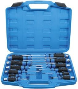 BGS Schraubendreher-Set 12-teilig aus Edelstahl in Blau - Bild 1