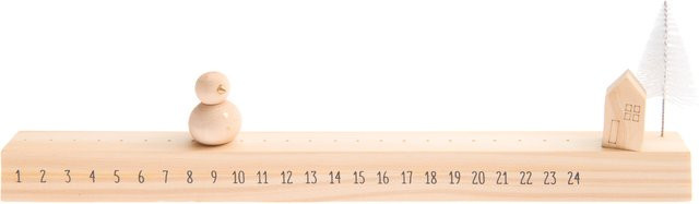 Rico Design Schiebe-Adventskalender Schneemann aus Holz in Natur - Bild 1