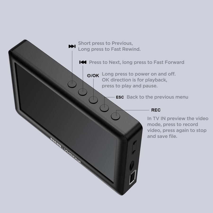 Ezcap 180 AV-Recorder Video-Audio-Capture-Box als Analog-Digital-Konverter für RCA auf USB-A, Schwarz - Bild 5