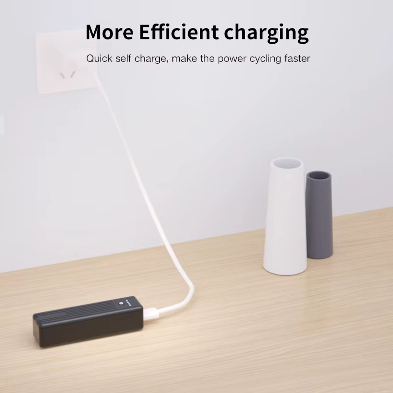 PHOMAX Reise-Powerbank 5000mAh Tragbares Ladegerät mit 12W und LED-Anzeige für Mobiltelefon und Laptop in Schwarz oder Weiß - Bild 2