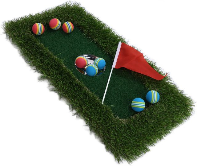 Golf Schwimmendes Putting Green Übungsmatte für Innen und Außen, B/T: 60 x 30 cm - Bild 1