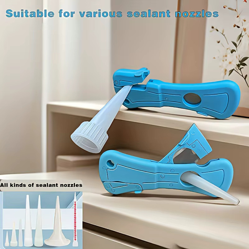 Manueller Klebedüsen-Trimmer und All-in-One-Schneider mit verstellbarer Klebespitze und Klinge in Blau aus Kunststoff - Bild 3