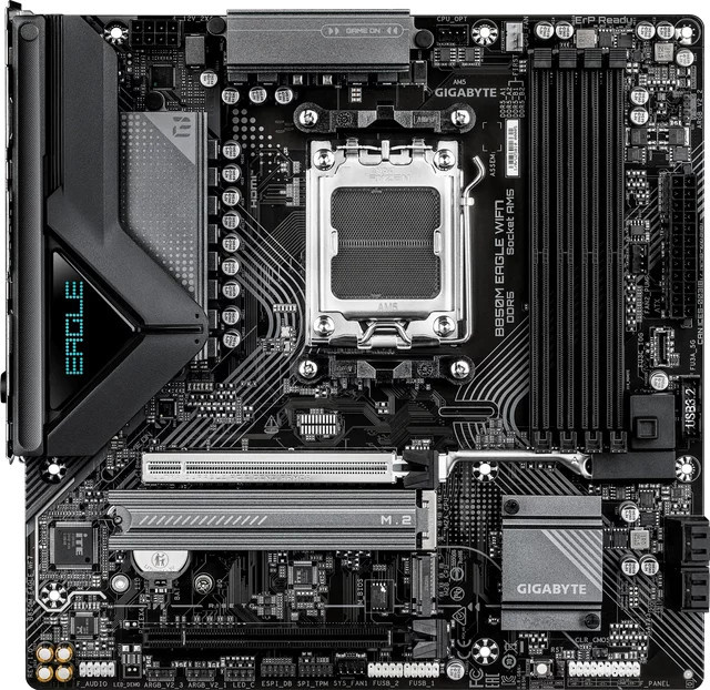 Gigabyte B850M EAGLE WIFI7 Mainboard micro ATX AM5 DDR5 Wi-Fi 7 Bluetooth Schwarz - Bild 2