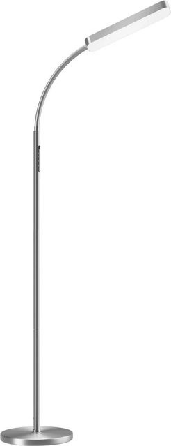 tectake Stehlampe Prisma Silber, dimmbare LED Stehleuchte mit 5 Lichtmodi und flexibler Farbtemperatur, B/T/H: 22 x 22 x 176 cm - Bild 2