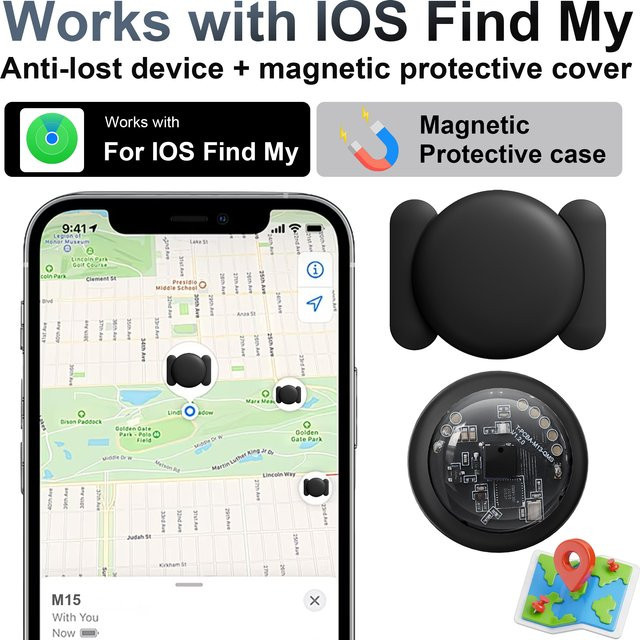 Apple Artikelsucher in Schwarz als Anti-Verlust-Gerät zur Gegenstandsverfolgung - Bild 1