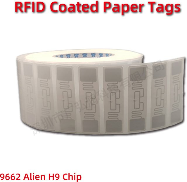 Alien H9 RFID UHF Aufkleber 860-960MHz Langstrecken Label in Weiß für Sport Timing, Fahrzeuge und Asset Inventar - Bild 1