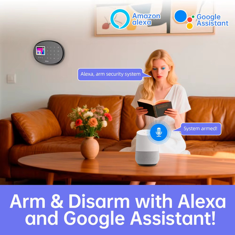 KERUI W204 Tuya Smart Sicherheit Alarm System mit WiFi und 4G GSM, drahtlose Sirene sowie Bewegungsmelder und Sensor Kamera - Bild 4