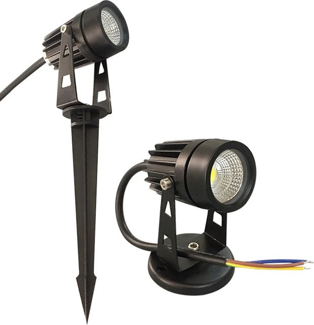 KAISANXINYI COB LED Garten Spike-Leuchte Schwarz Wasserdicht Outdoor Bodenstrahler für Landschaft und Pfad - Bild 1