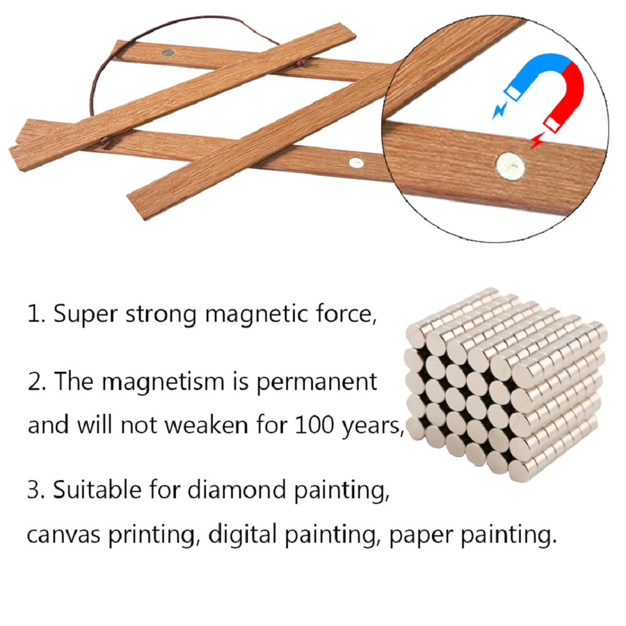 Magnetischer Malrahmen aus Teak- und Kiefernholz von Little PP in Schwarz und Weiß, Rechteckig - Bild 2