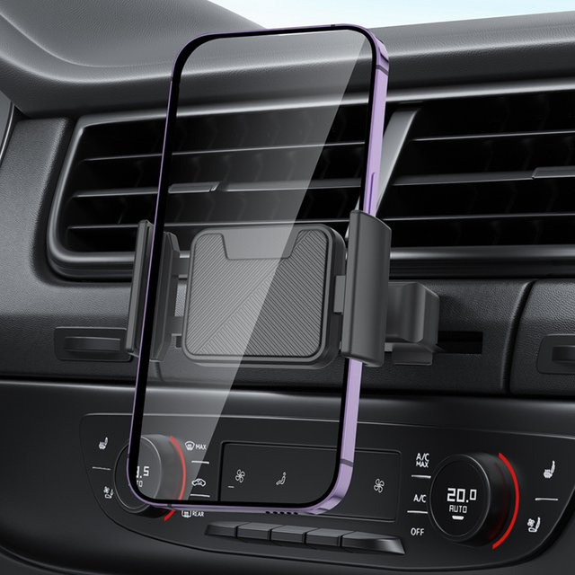 Homhu Universeller Auto-CD-Slot-Telefonhalter in Schwarz mit 360 Grad Drehung und automatischer Halterung für Smartphones von 4,7 bis 7 Zoll - Bild 1