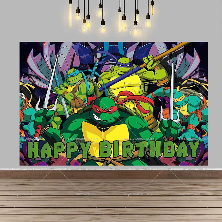 Disney Kinder Geburtstagsparty Hintergrund Dekoration mit Tier-Illustrationen, Mehrfarbig, B x H: 150 x 100 cm - Bild 2