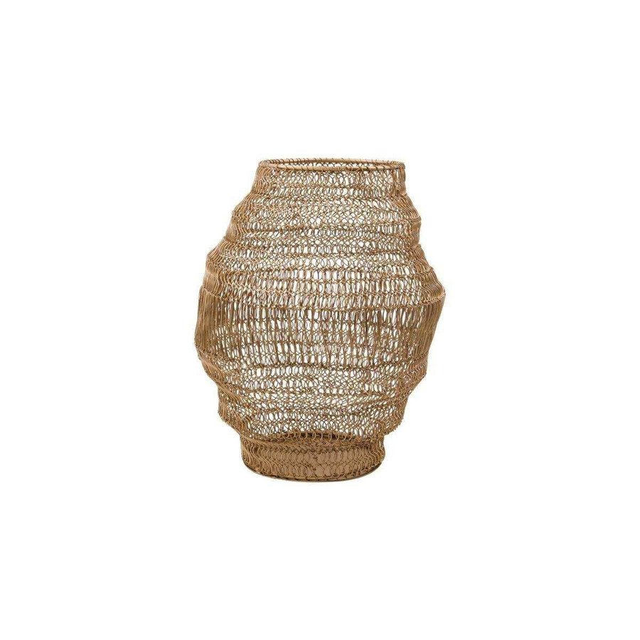 House Doctor Stimmungslicht Amfi in Antik Gold aus Eisendraht, Höhe: 22 cm - Bild 1