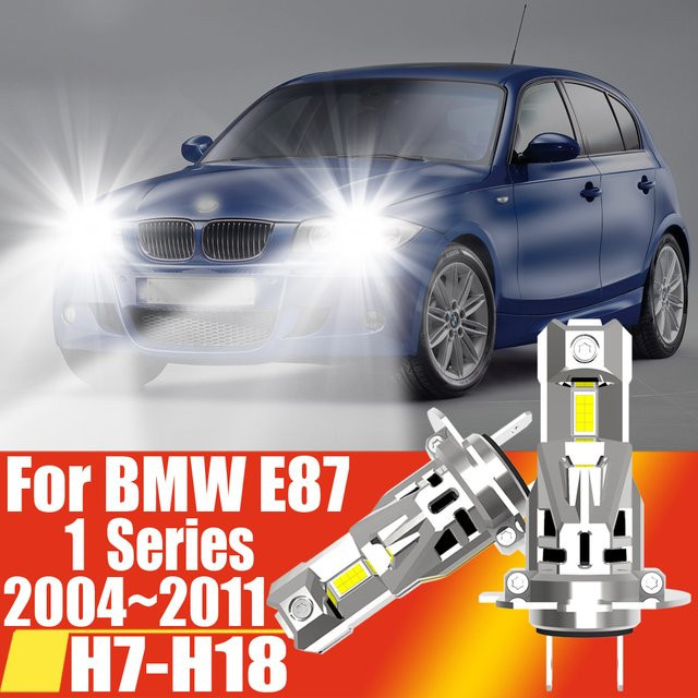 Neallor H7 LED Scheinwerfer Set mit Canbus für BMW E87, 2 Stück, 6000 Kelvin Weißes Licht, 12V 55W, Farbe: Weiß - Bild 1