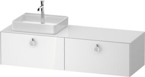 Duravit Waschtischunterschrank White Tulip in Weiß Hochglanz, Breite: 160 cm, Tiefe: 55 cm, Höhe: 40,8 cm - Bild 1
