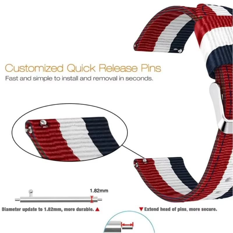 COROS Uhrenarmband Canvas-Nylon, 22 mm, Bunt, Unisex - Bild 4