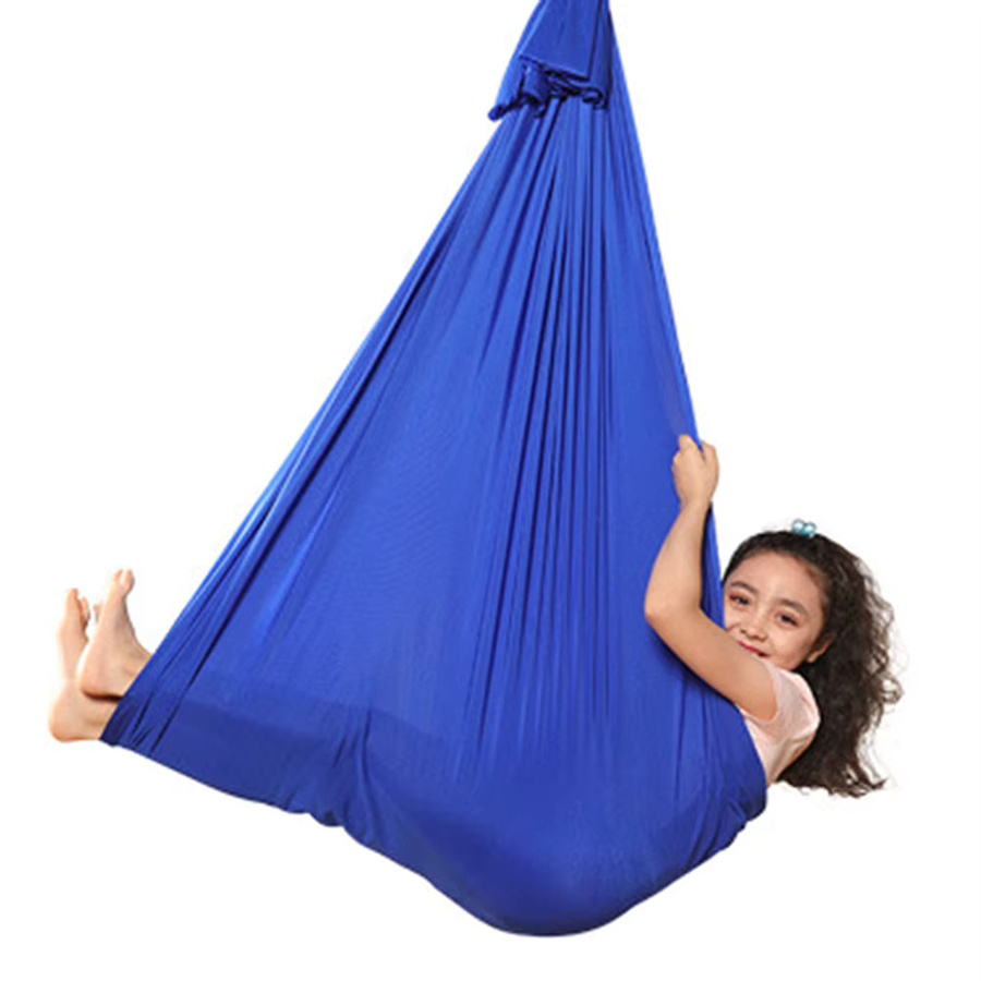 DOORSACCERY Yoga-Hängemattenschaukel aus elastischem Stoff in Blau, B: 280 cm, H: 150 cm - Bild 2