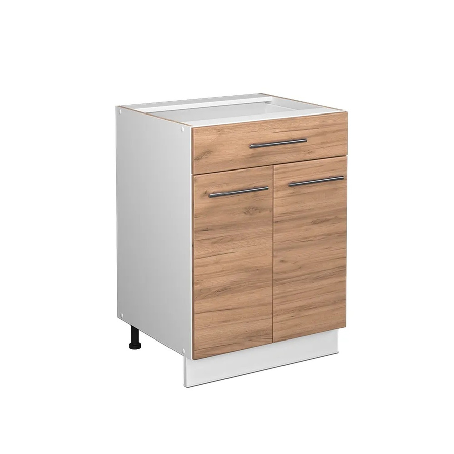 Vicco Küchenunterschrank Fame-Line Goldkraft in Eiche Weiß mit Schublade ohne Arbeitsplatte, Breite: 60 cm - Bild 2