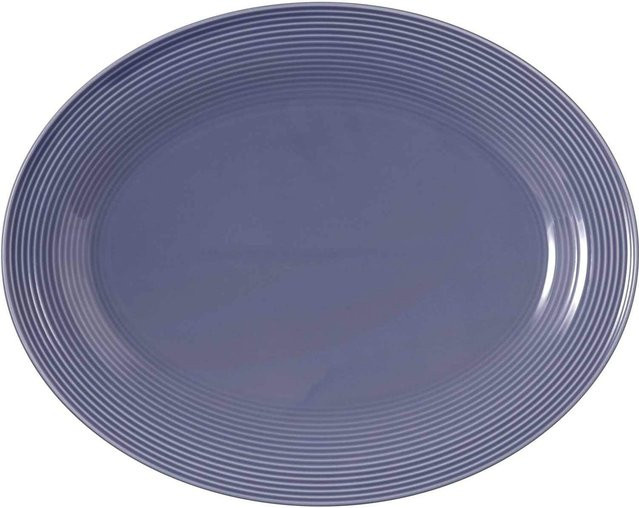 Seltmann Weiden Servierplatte Beat Color Glaze aus Porzellan in Blau mit geometrischem Muster, B/T: 35 x 28 cm - Bild 1