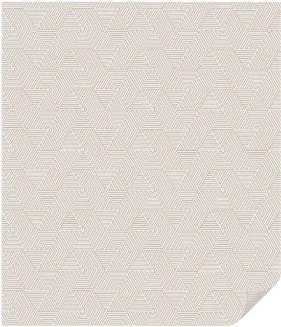 Tulup Buntglasfolie Lineare Dreiecke in Beige, dekorative Fensterfolie mit Buntglas-Optik, Breite: 100 cm, Höhe: 116 cm - Bild 1