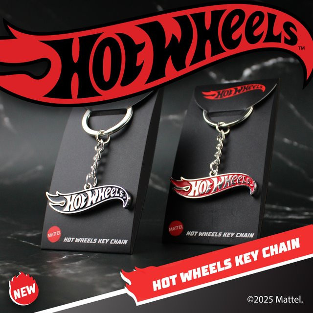 Hot Wheels Logo Auto-Schlüsselanhänger, Fahrzeug, Metall - Bild 1