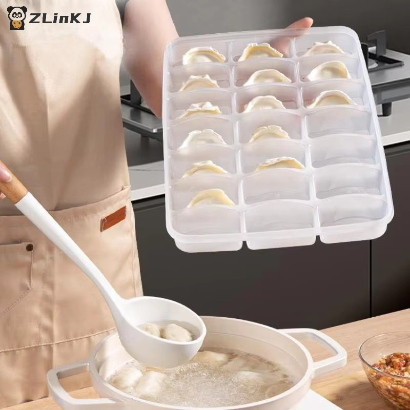 JETTING Transparente Kühlschrank Organizer Box aus Kunststoff für die Küchenlagerung von Lebensmitteln wie Knödeln oder Wonton - Bild 3