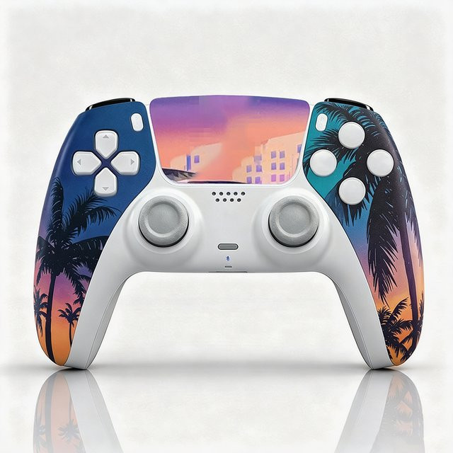 EASYGRITTY Ersatzgehäuse im GTA-Stil für PlayStation 5 DualSense Controller, Multicolor - Bild 1
