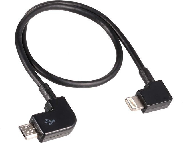 DJI Micro-USB zu Lightning Datenübertragungskabel für Android und iOS, Schwarz, kompatibel mit DJI Spark und Mavic Pro - Bild 1