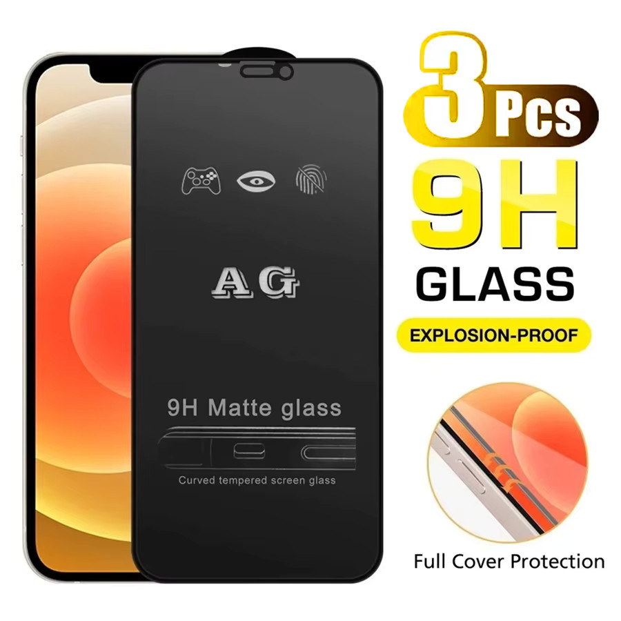 3er-Set LYYDFUMAN Mattes Panzerglas für iPhone 16 15 14 13 12 11 Pro Max Plus Mini XR Transparent Stoßfestes Vollbildschutzglas - Bild 7