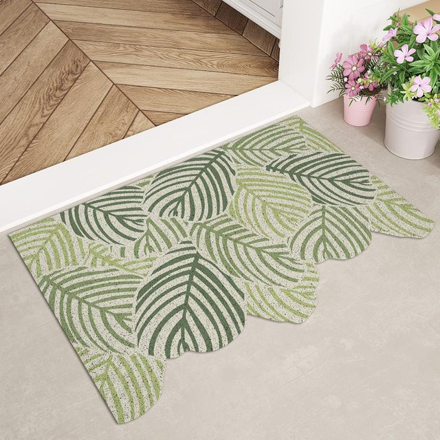 Advanced Ins Home Bodenmatte für den Eingangsbereich, Anti-Rutsch Schmutzfangmatte aus PVC und Polyester, Grün, B/T: 45 x 75 cm - Bild 1