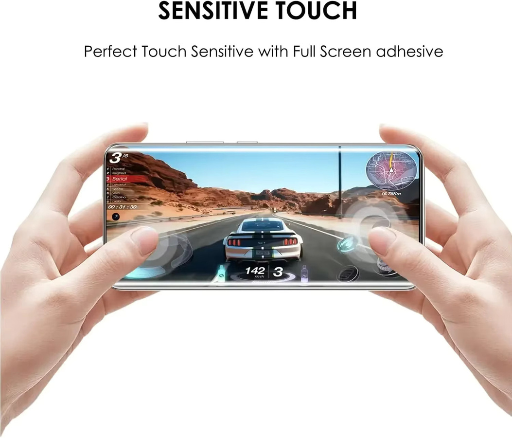 UV-gehärteter Displayschutz aus Glas für OnePlus 12, 13, 11, 10, 9, 8, 7, 7T und Ace2 Pro, transparent - Bild 4