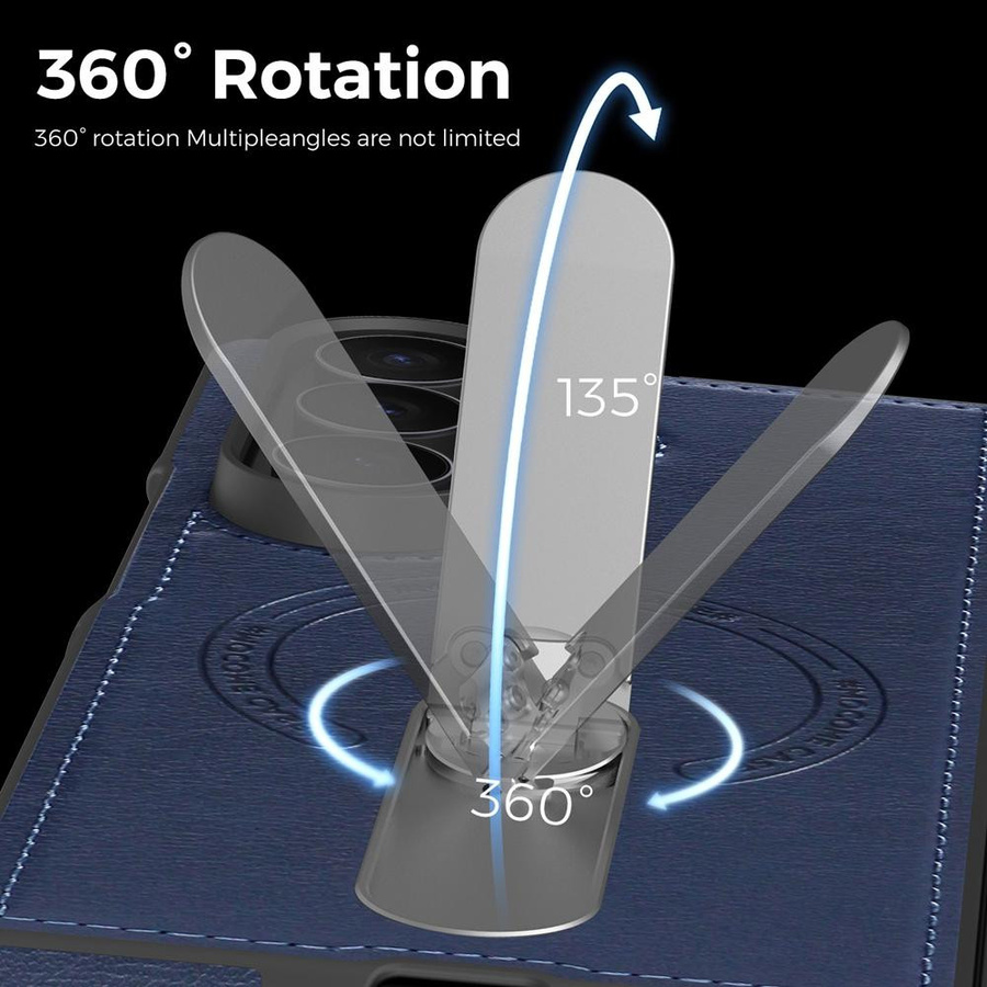 Magnetische Lederhülle für Samsung Galaxy Z Fold 7 6 5 4 3 mit Ständer und kabelloser Ladefunktion, stoßfest - Bild 2