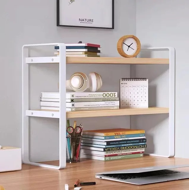 Desktop Organizer Regal in Weiß für Schreibtisch und Büro mit mehreren Fächern - Bild 1