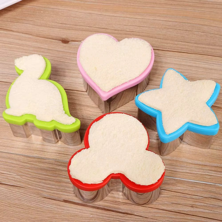 FSMHOME Sandwich-Ausstecher Set für Kinder mit Versiegelung in Mehrfarbig, ideal für Brot, Kekse und Bento-Boxen - Bild 2