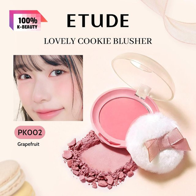ETUDE Lovely Cookie Rouge Puder, Schimmernd, PK002 Grapefruit, 4g - Bild 1