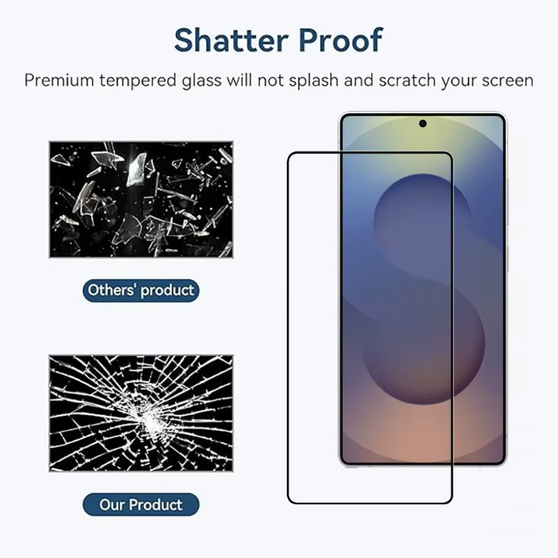 5 Stück Displayschutzfolien aus gehärtetem Glas für Samsung Galaxy S25 S24 Ultra S23 S22 S21 Plus FE, transparent - Bild 3