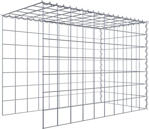 Gabiona Anbaukorb Hochbeet aus Stahl, silbergrau, B/T/H: 100 x 70 x 50 cm - Bild 1