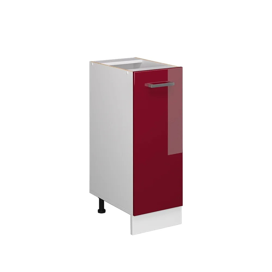 Vicco Apothekerunterschrank R-Line Küchenschrank in Bordeaux und Weiß Hochglanz, Breite: 30 cm - Bild 3