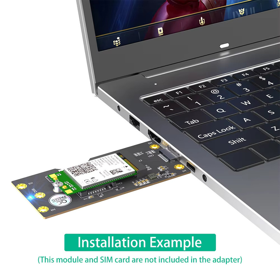 T.F.SKYWINDINTL NGFF M.2 zu USB 3.0 Adapter mit SIM 8-Pin Karten-Erweiterungskit für 3G 4G 5G Module Typ Key B in Schwarz - Bild 4