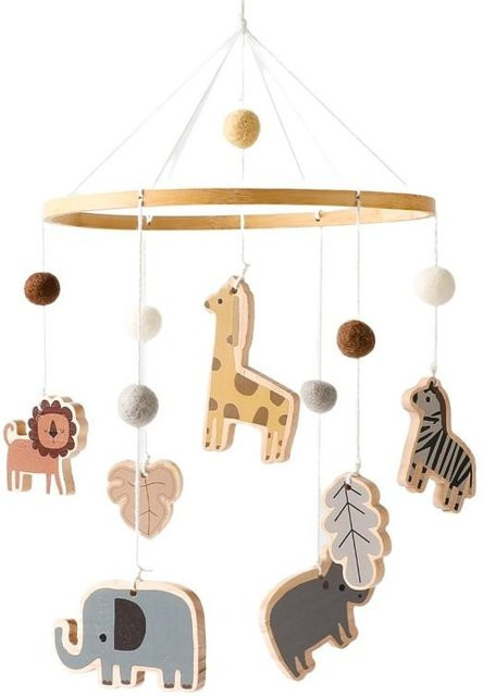 Binchi Outdoor Product Baby Bettglocke Rasseln, Rosa Hase, Filz, ab 0 Jahre - Bild 1