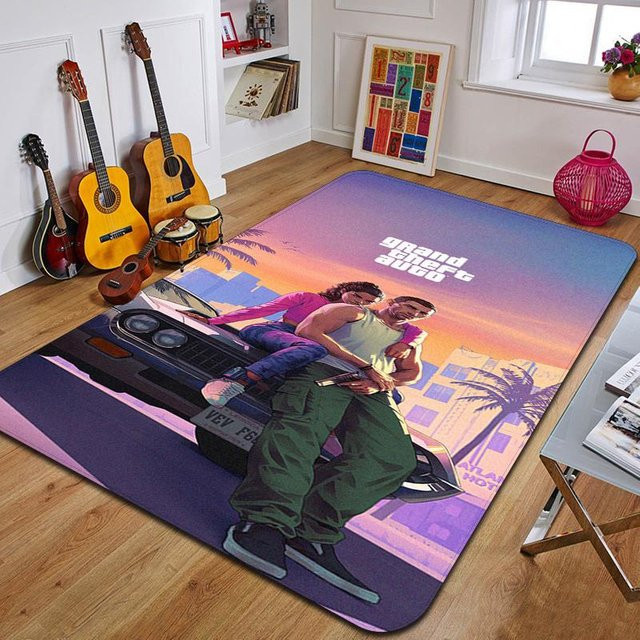 Karpetti Dekoteppich Grand Theft Auto Design, Mehrfarbig, B/H: 60 x 40 cm - Bild 1